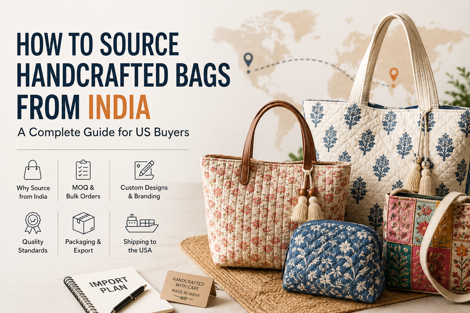 How to source handcrafted bags from India for US buyers
