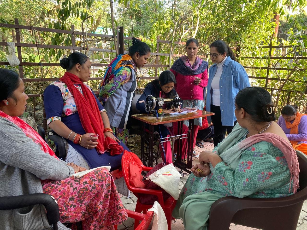 Women artisans creating handcrafted products for Kushal Exports